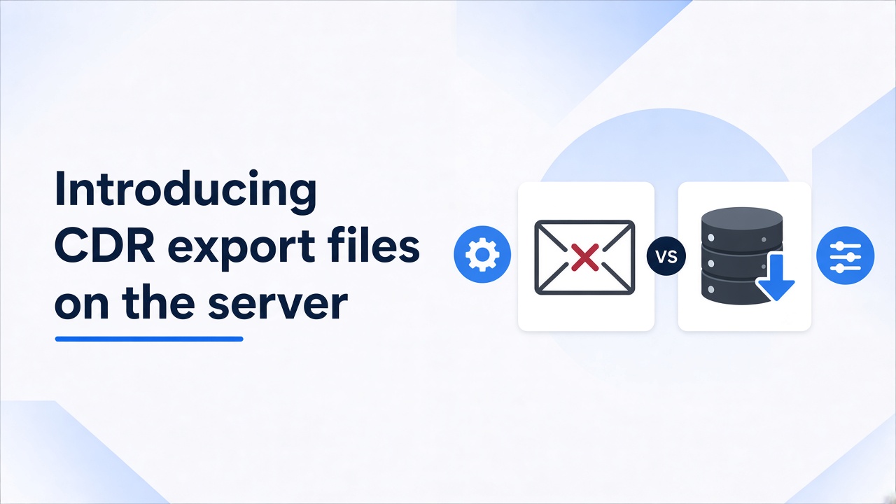 Introducing CDR export files on the server