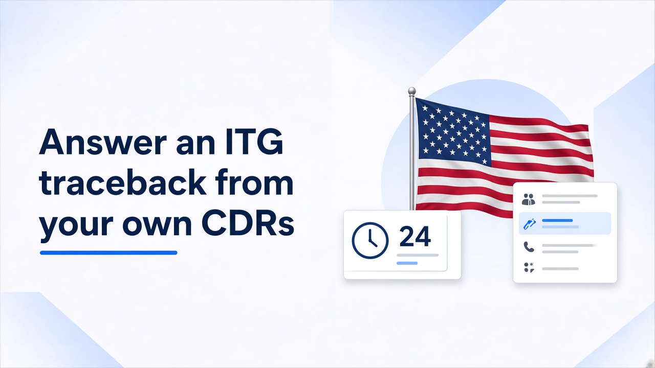 Answer an ITG traceback from your own CDRs
